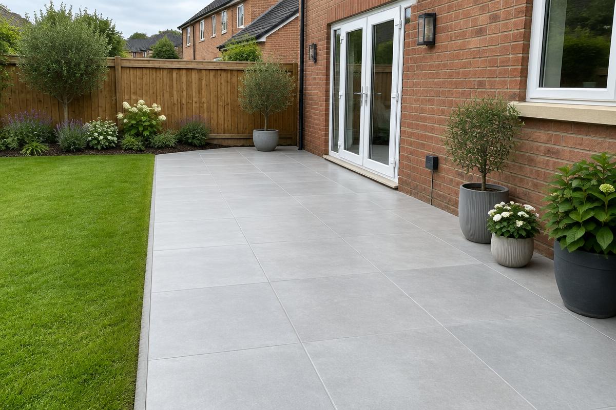 Illustrative visual of the proposed porcelain patio